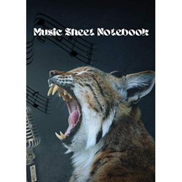 Imagem de Music Sheet Notebook: Wide Staff Lined Music Book, For Him Her Students Musicians Music Class Learners Music Writer