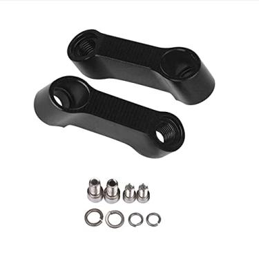 Imagem de Adaptador universal para motocicleta M10 espelho montagem riser CNC liga de alumínio adaptador extensor de espelho retrovisor preto 1 par