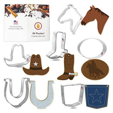 Imagem de Rodeo Cowboy Cookie Cutter 6 Pc Set - Foose Cookie Cutters - USA Tin Plated Steel