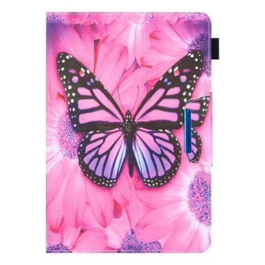 Imagem de CUTTIZ Capa de tablet colorida universal elegante compatível com capa flip de 7 polegadas 8 polegadas 10 polegadas capa inserível cartão multifuncional suporte capa de couro (P10,8 em geral)