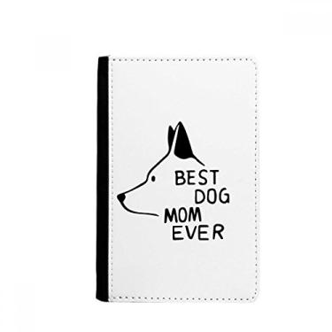 Imagem de Best Dog Mom Ever Quote DIY Design Porta Passaporte Notecase Burse Carteira Capa Cartão Bolsa, Multicolor