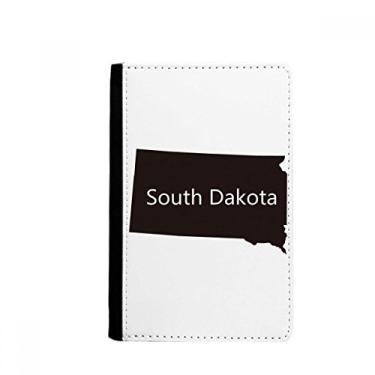 Imagem de Dakota do Sul EUA mapa contorno porta-passaporte notecase burse carteira capa porta-cartão, Multicolor