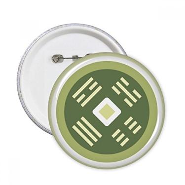 Imagem de Cobre Dinheiro China Padrão Pinos Redondos Emblema Botão Decoração Acessório 5pcs