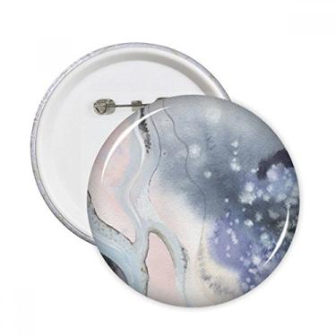 Imagem de Aquarela sombreamento abstrato pinos redondos crachá botão emblema decoração acessório 5 peças