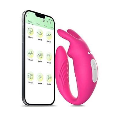 Imagem de Vibrador de Casal Controle Aplicativo Bluetooth Hera 9 Vibrações Silicone Recarregável 10,0cm x 3,5cm