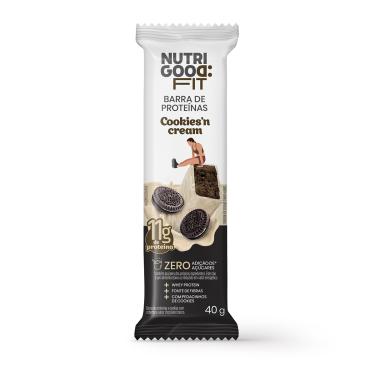 Imagem de Barra de Proteína Nutrigood Fit Zero Açúcar Cookies e Cream 40g 40g