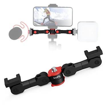 Imagem de Suporte duplo para sapata fria da SmallRig, barra de extensão adaptador universal para sapata fria com orifícios de rosca de 0,63 cm, para microfone, luz de vídeo LED, monitores de gravador de áudio-3483B