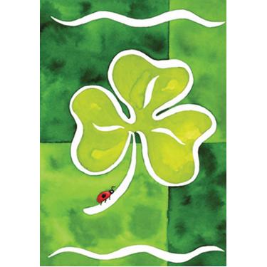 Imagem de Toland Home Garden Bandeira decorativa de casa Shamrock & Friend 71 x 101 cm