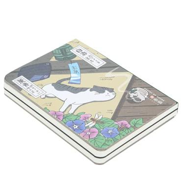 Imagem de Shanrya Caderno tipo carro, diário de capa de pintura à mão, caderno fofo para mulheres (G)