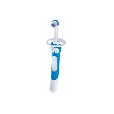 Imagem de Escova De Dente MAM Training Brush Azul Para Bebê 6 Meses