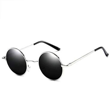 Imagem de Óculos de Sol Barcur Steampunk Retro Redondo Polarizados Anti Reflexo com Proteção uv400 (C4)