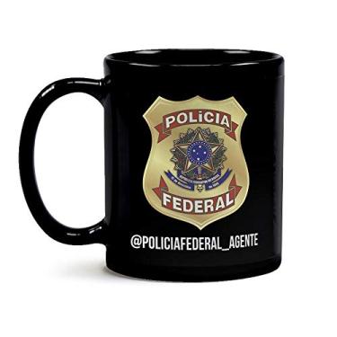 Imagem de Caneca Policia Federal Cot Preto