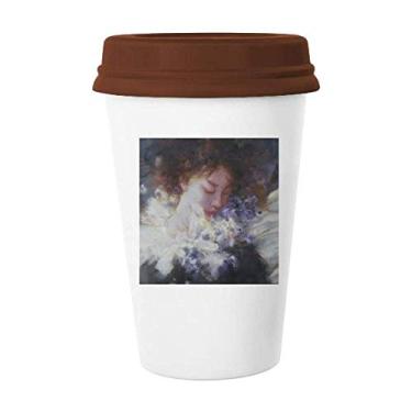 Imagem de Caneca Dream Away XJJ com pintura a óleo e copo de cerâmica