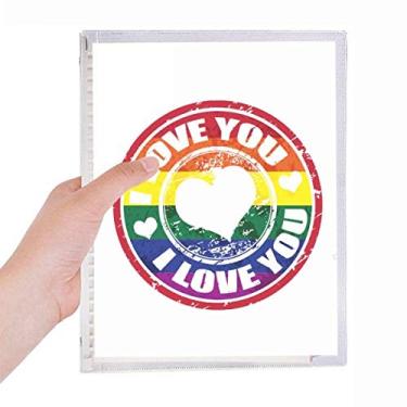 Imagem de Caderno de anotações Love LGBT Rainbow com folhas soltas e diário recarregável
