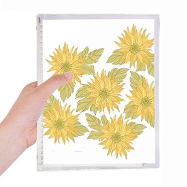 Imagem de Caderno de flores pintado à mão com folhas soltas para diário recarregável