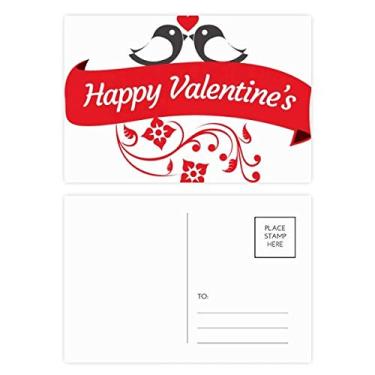 Imagem de Conjunto de cartões postais Happy Valentine's Day Love Birds Cartão de felicitações