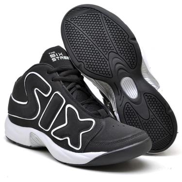Imagem de Tênis Basquete Six Street Masculino Zoom Freak Preto Branco-Masculino