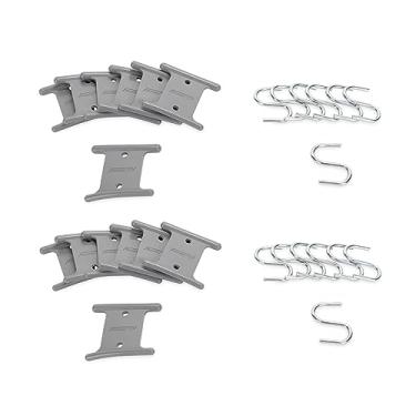 Imagem de Camco Suportes de luz de festa cinza RV para luzes, placas, plantas e mais | Suporta 6,8 kg | Pacote com 14 (42692)