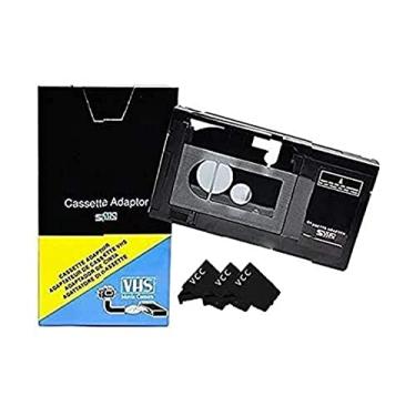 Imagem de Adaptador de cassete motorizado VHS-C para VHHS para filmadoras SVHS JVC RCA Panasonic + 3 VCC pano de microfibra não compatível com fitas de 8 mm/MiniDV/Hi8