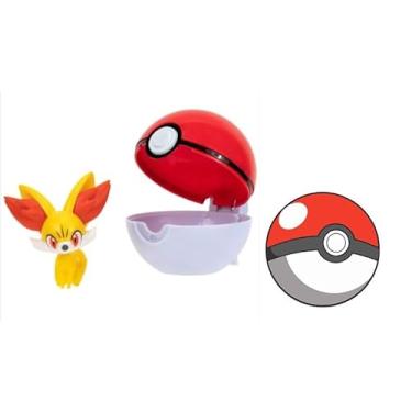 Imagem de Pokemon Clip n Go Battle Feature Figure Multi-Pack Action Ready Pack Plus Sticker (Fennekin and Poke Ball)