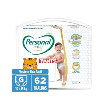 Imagem de Personal Fralda Baby Premium Pants G, 62 Unidades