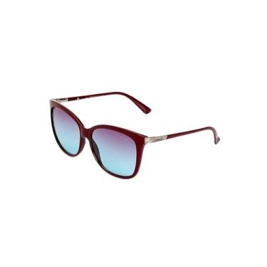 Imagem de Óculos de Sol Colcci Ella Bordô Brilho Lente Degradê Turquesa