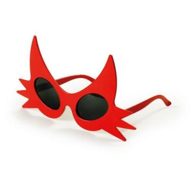 Imagem de Óculos Gatinho Vermelho Acessório Carnaval Fantasia - Cromus