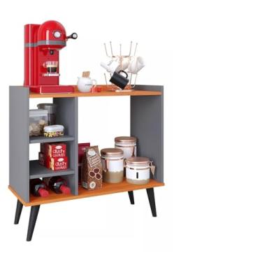 Imagem de APARADOR BUFFET MARIA CANTINHO CAFÉ NICHO DECORAÇÃO COZINHA SALA JANTAR ORGANIZADOR -Cinza/Cinamomo