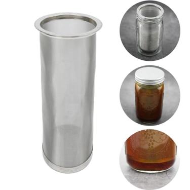 Imagem de Filtro de café, infusor de filtro de aço inoxidável para jarra de conserva Mason de boca larga e máquina de chá gelado (8 x 21 cm)