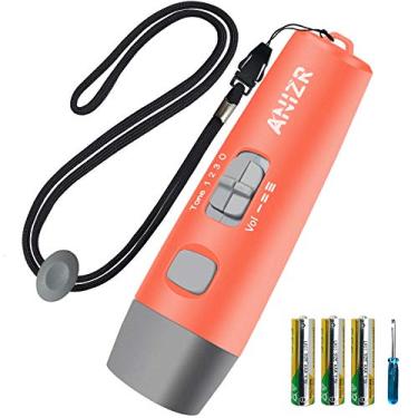 Imagem de ANIZR Apitos eletrônicos com cordão, 3 tons ajustáveis e 3 apitos de emergência de mão de alto volume, apito de árbitro para treinador, professor, polícia, acampamento, passeios de barco, caminhadas, vermelho (com bateria)