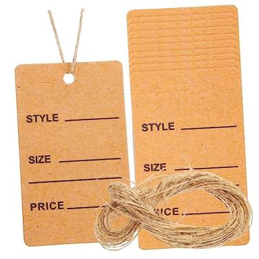Imagem de LALAFINA Corda De 200 Unidades etiqueta de preço manuscrita rótulos em branco tags graváveis etiquetas Etiqueta de suspensão tags de artesanato tags de exibição de preço roupas