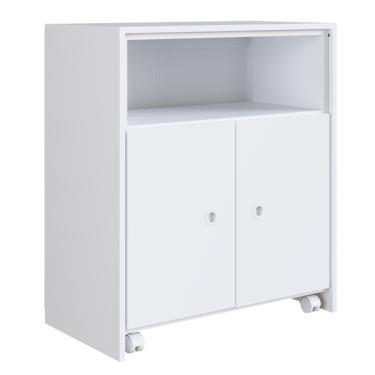 Imagem de Balcão Multiuso Com Mesa Retrátil Funcionale A05 Branco - Mpo