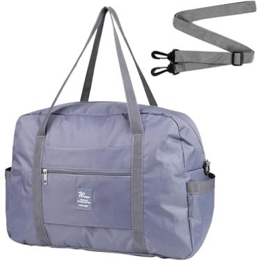 Imagem de INVODA Bolsa de viagem, bolsa de mão, bolsa de mão Spirit Airlines, bolsa de ombro para fim de semana, à prova d'água, esportiva, academia, para mulheres e homens, Cinza, Bolsa de viagem