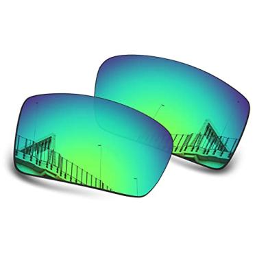 Imagem de Well-aimed Lentes de substituição compatíveis com óculos de sol Oakley Gascan OO9014 - irídio verde polarizado