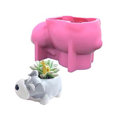 Imagem de Molde de vaso de flores para cimento silicone faça você mesmo moldes de vaso de planta de concreto feito à mão ferramenta de decoração de casa suporte de caneta resina epóxi molde de silicone (G3)
