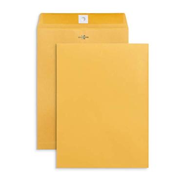 Imagem de Blue Summit Supplies 100 envelopes com fecho de 22,86 cm x 30,48 cm com selo de goma, envelopes de correspondência com fecho de tamanho carta feitos de papel kraft de 12,74 kg, para enviar papéis ou revistas maiores, pacote com 100
