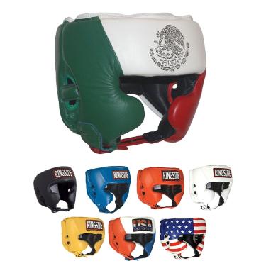Imagem de Ringside Capacete de boxe de competição, arnês de couro com proteção contra bochechas, ótimo para boxe, MMA, Muay Thai, kickboxing e treinamento, ideal para homens e mulheres, bandeira mexicana
