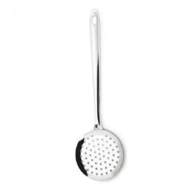 Imagem de Espátula Em Aço Inox Fritar Fritura Peneira Escumadeira