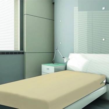 Imagem de Capa De Colchão Em Malha Gel Solteiro Com Zíper (100% Poliéster) (Bege)