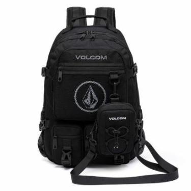 Imagem de Mochila Masculina Tática Bolsa Impermeável Notebook Volcom Resistente 22 L ShoulderBag Porta moeda-Masculino