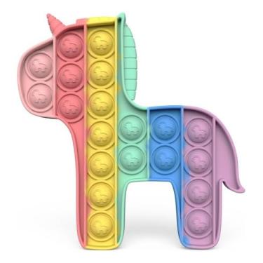 Imagem de Fidget Toys Hand Spinner Anti Stress Pop It Bolha Colorido (Pônei)