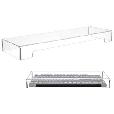 Imagem de Capa de teclado transparente - à prova de: Protetor de armazenamento de monitor: protetor para gato, ao toque - Acessórios à prova de ponte padrão da capa de teclado de tablet acrílico tamanho suporte