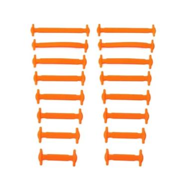Imagem de Silicone Shoelaces Elastic For Sneakers Shoe Laces Without Wies Kids Adult Lazy Quick Lace Rubber Shoestrings(Orange)