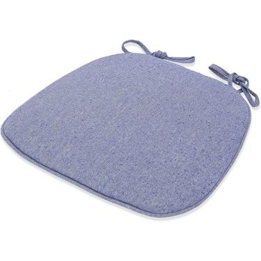 Imagem de Almofadas para cadeiras de cozinha de jantar, conjunto de 1/2/4 almofadas para cadeiras de jantar com gravatas, almofada de assento antiderrapante para sala de jantar com capa lavável à máqu