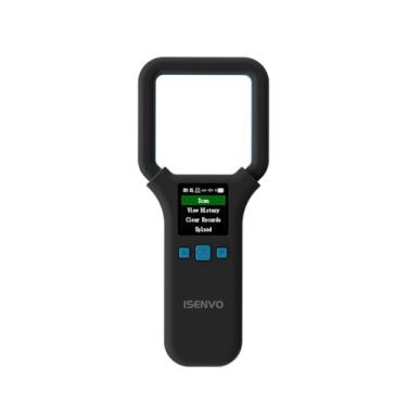 Imagem de ISENVO AR190E Bluethooth Scanner de microchip para animais de estimação, leitor de animais RFID portátil sem fio, scanner de chip de animal de estimação de 134,2 kHz com visor OLED leitor de etiquetas