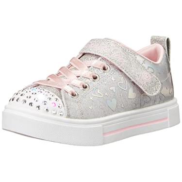 Imagem de Skechers Tênis unissex infantil Toes Twinkle Sparks-Wing Charm, Cinza/prata, 15