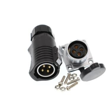 Imagem de HangTon LP20 4 pinos industrial impermeável conector de alimentação à prova d'água plugue macho tomada painel fêmea