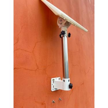 Imagem de Suporte de parede curto Starlink, suporte de montagem V2 de liga de alumínio à prova de ferrugem, kit de instalação de antena de internet via satélite, compatível com antenas padrão e de alto