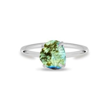 Imagem de Aliança Labradorita - Cristal Natural, Prata 925