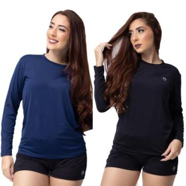 Imagem de Kit 2 Camisa Térmica Feminina Uv 50+ Proteção Solar Segunda Pele - The